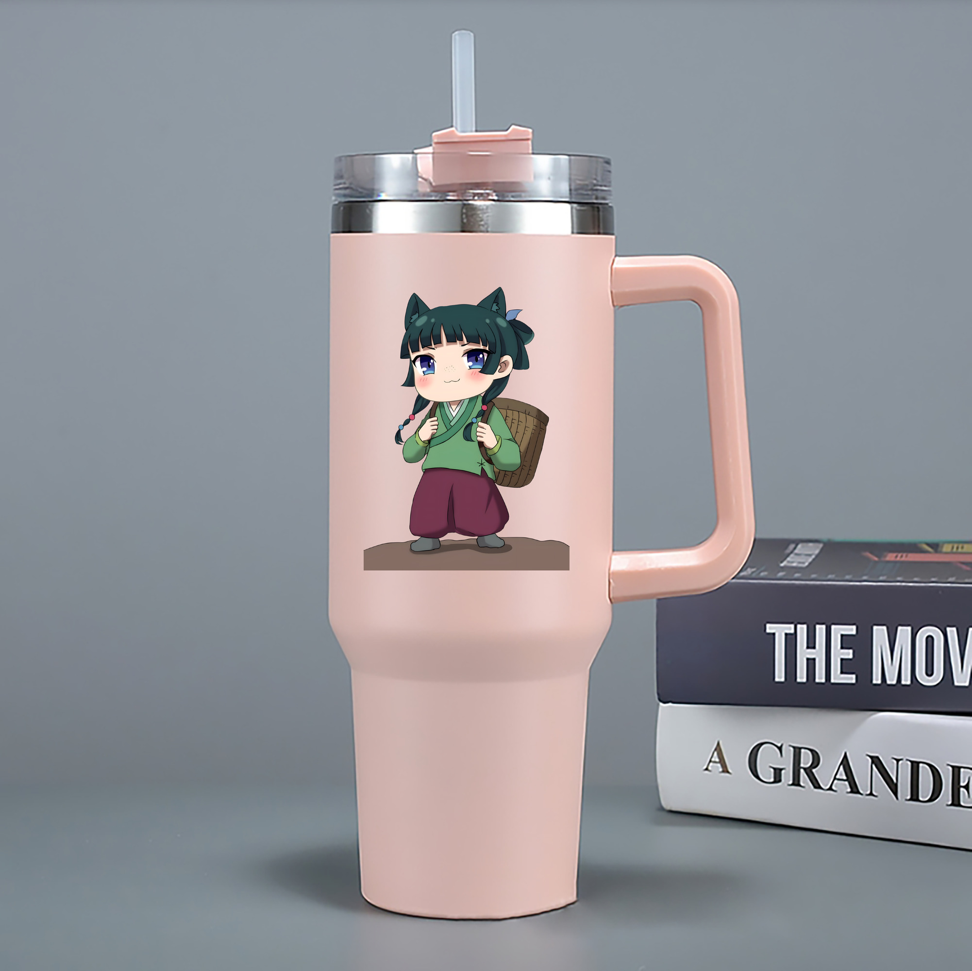 （画像用） 薬屋のひとりごと The Apothecary Diaries 1200mL車用タンブラー - クリスタルステッカー（プラスチックストロー付き）